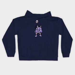 Funny Demon With Skull Balloon Kids Hoodie